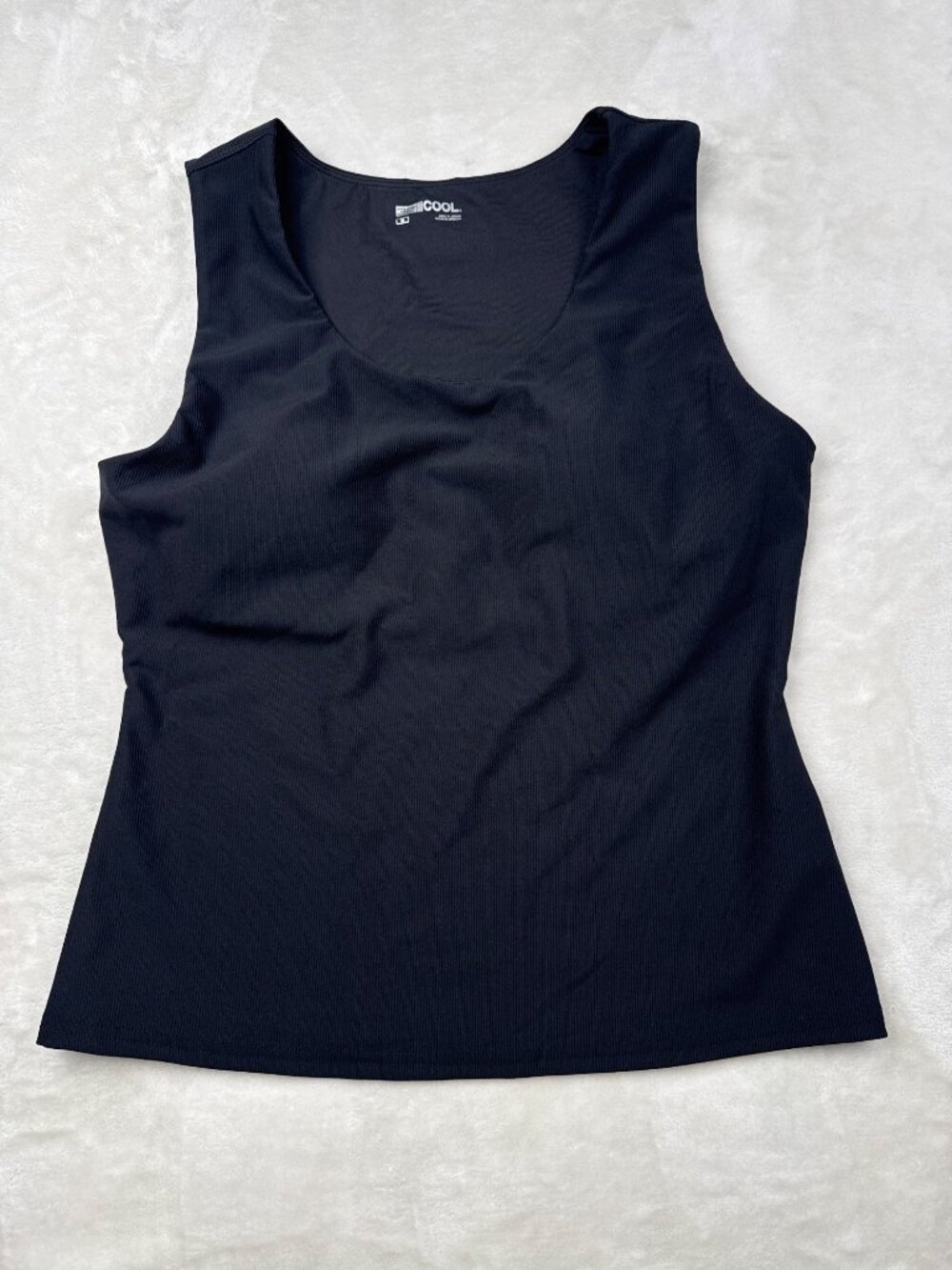 32 Degrees Cool Womens Black Sleeveless Tank Top Medium Polyester Blend